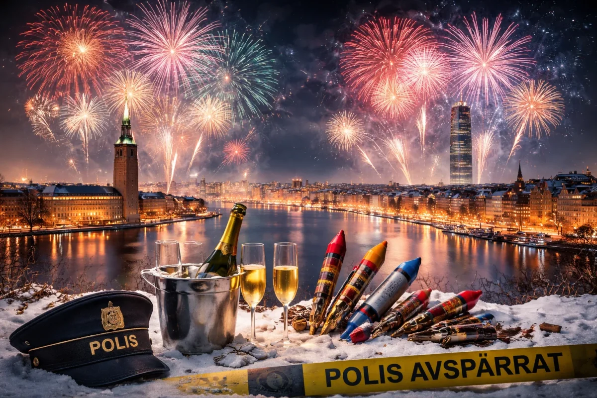 Nyår 2026 i Stockholm och Malmö: var fyrverkerier är tillåtna, var de är förbjudna, hur höga böterna är och hur tunnelbana, tåg och bussar går natten 31 dec–1 jan.