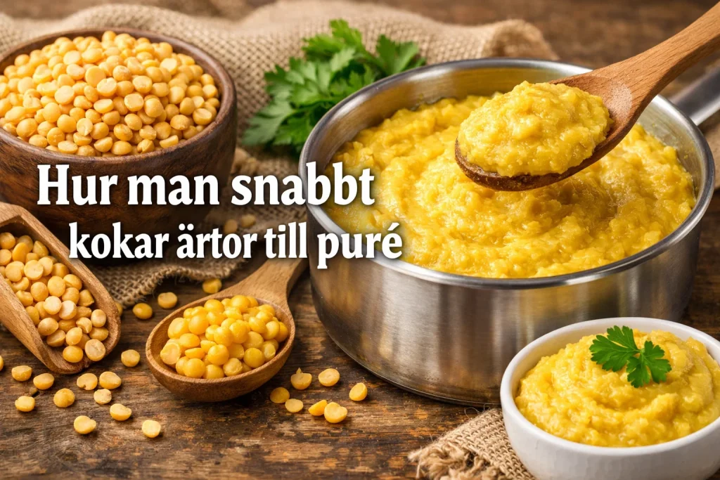 Hur man snabbt kokar ärtor till puré