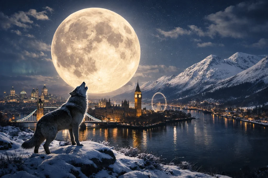 Stockholm Vargmånen(Wolf Moon) 2026: exakt tid när supermånen lyser upp huvudstaden