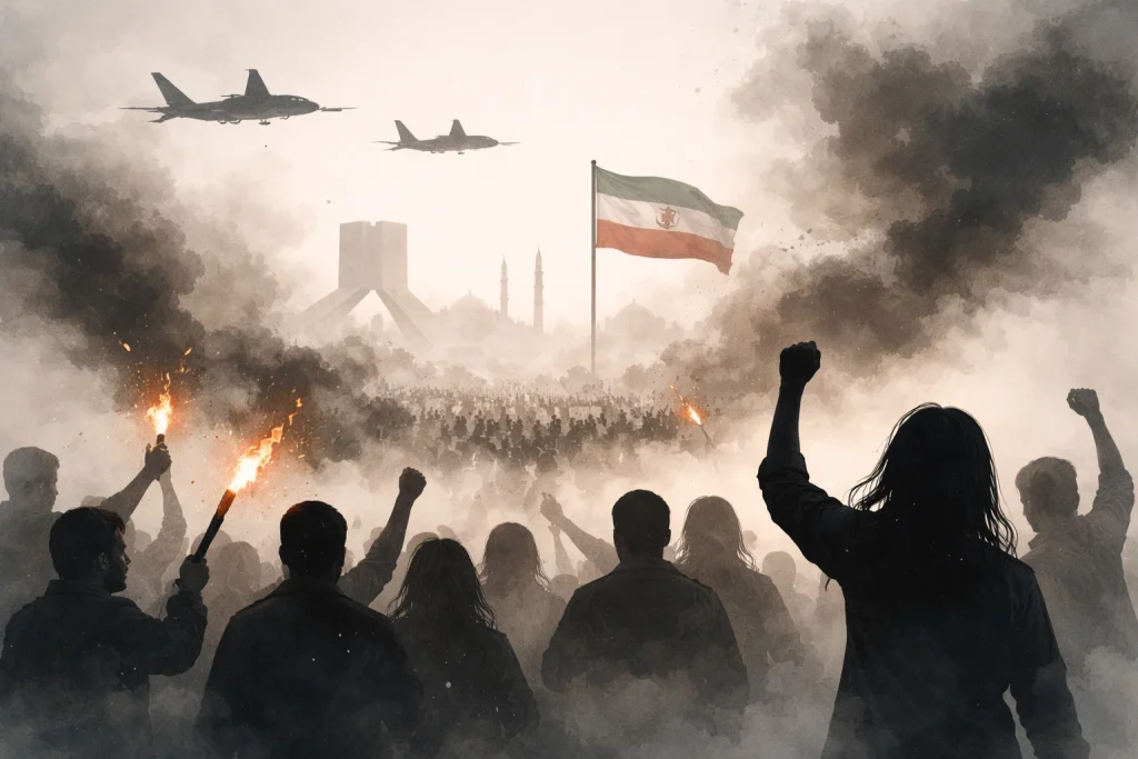 Iran skakas av dödliga protester i alla 31 provinser medan Donald Trump hotar med amerikanska flyganfall. Hundratals offer, internet nedstängt och krigsrisk ökar snabbt.