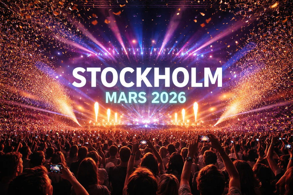 Konserter i Stockholm mars 2026: datum, biljetter, arenor och stora artister i Sverige
