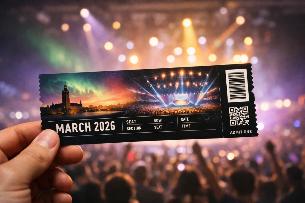 Konserter i Stockholm mars 2026: datum, biljetter, arenor och stora artister i Sverige Konserter i Stockholm mars 2026: datum, biljetter, Avicii Arena, Melodifestivalen och klubbscen. Guide med priser, arenor och hur man köper biljetter säkert.