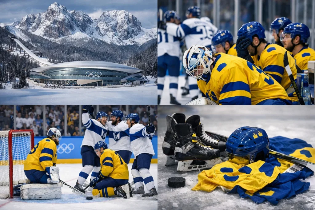 Sverige föll mot Finland i OS-hockeyn vid sverige milano cortina 2026. Förlusten i Sverige–Finland i OS-hockey 2026 pressar Tre Kronor i gruppspelet.