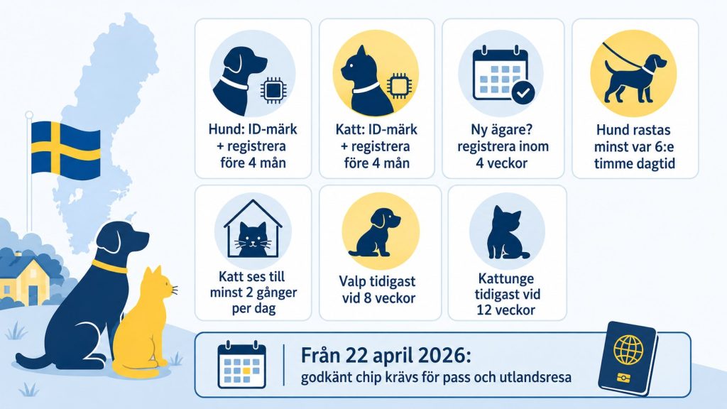 Att ha husdjur i Sverige 2026 – komplett guide för hund och katt
