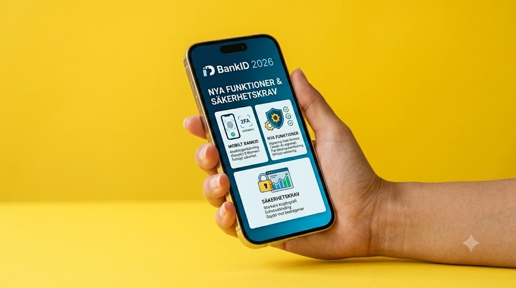 Hur förändras BankID 2026 med nya funktioner, högre säkerhetskrav och Sverige-id BankID 2026 får nya funktioner, skärpta säkerhetskrav och påverkas av Sveriges nya statliga e-legitimation. Här är vad privatpersoner, företag och äldre användare behöver veta.