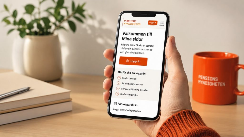 Hur loggar du in på Pensionsmyndigheten Mina sidor och hittar rätt pensionsuppgifter 2026