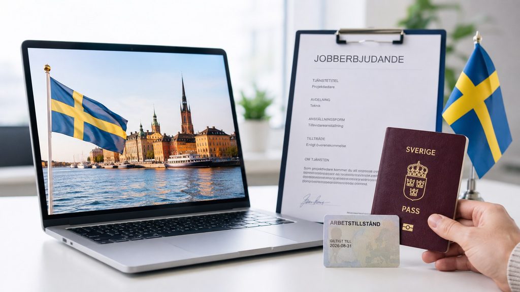 Arbetstillstånd Sverige 2026 – nya lönekravet, reglerna och så ansöker du