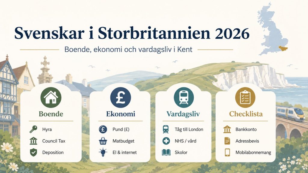 Svenskar i Storbritannien 2026: boende, ekonomi och vardagsliv i Kent