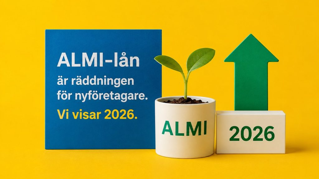 Almi-lån för nyföretagare 2026: upp till 250 000 kronor när banken inte räcker till