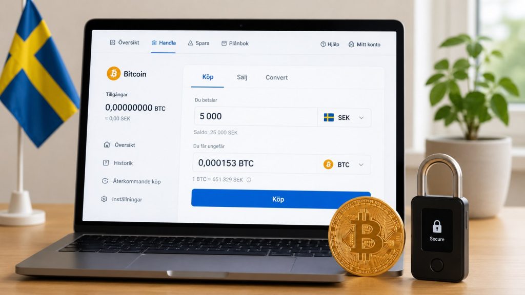 Hur köper du Bitcoin i Sverige 2026 – steg för steg