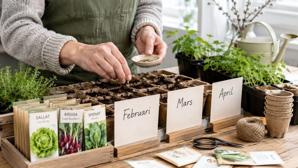 Såkalender 2026 i Sverige – månad för månad för grönsaker, örter och blommor Såkalender 2026 för Sverige månad för månad. Se när du kan förodla och direktså tomat, morot, sallat, bönor, pumpa och andra grönsaker från vinter till höst.