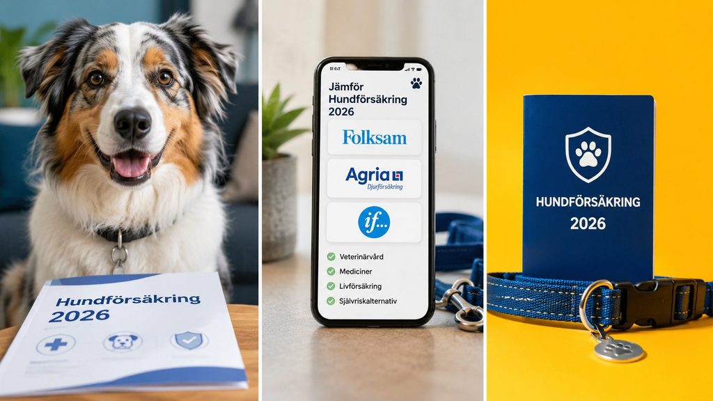 Hundförsäkring 2026 – Folksam, Agria och If jämförda: skydd, självrisk och ersättning