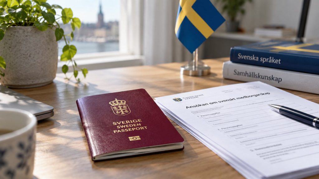 Svenskt medborgarskap 2026: krav, prov, åtta års hemvist, försörjning och ansökningsavgift Bli svensk medborgare 2026. Vi förklarar krav, det nya kunskapsprovet och hela ansökningsprocessen.