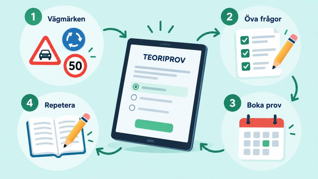 Teoriprov körkort 2026 – frågor, godkänt resultat och tips för kunskapsprovet Teoriprovet är den största stötestenen. Vi delar 2026 års bästa tips för förberedelser.