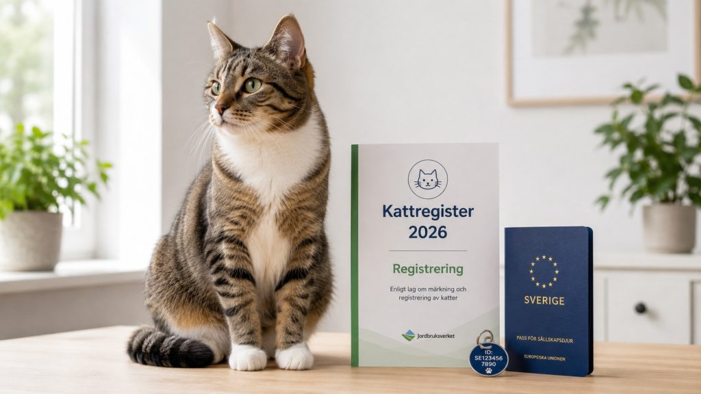 Registrera katt 2026: kostnad, tidsgränser och krav på id-märkning Kattregistret 2026: så id-märker och registrerar du katten hos Jordbruksverket, vilka tidsfrister och avgifter som gäller samt hur ägarbyte och ändringar görs.
