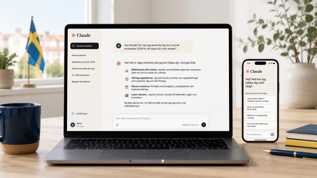 Claude AI 2026 i Sverige – så använder du Anthropic, Claude Pro och de nya AI-modellerna