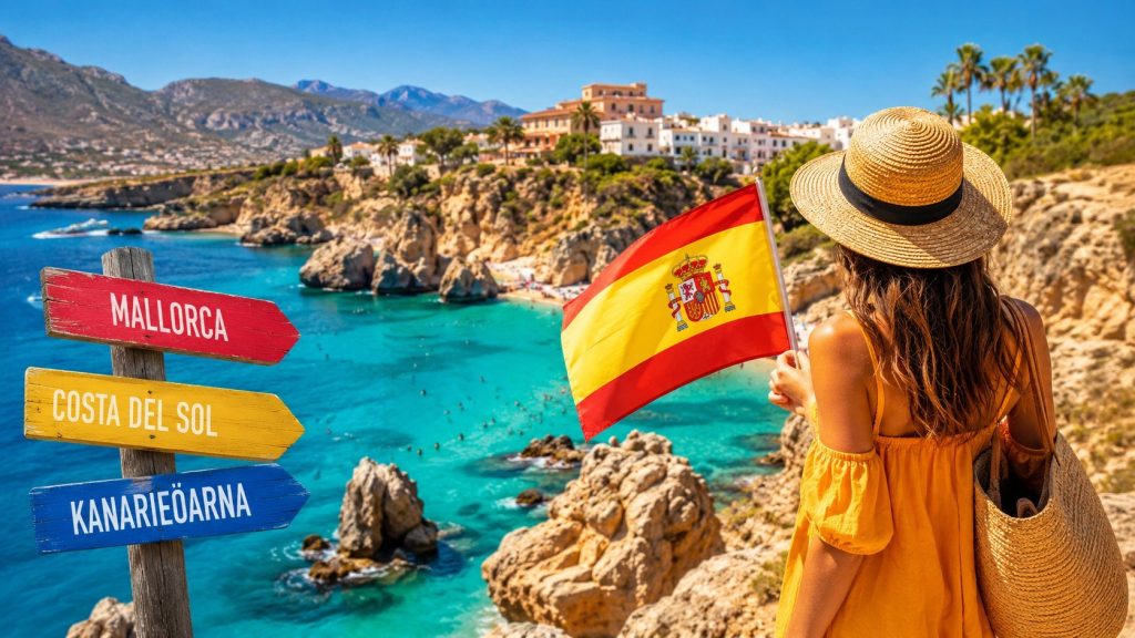 Spanien 2026 från Sverige – Mallorca, Costa del Sol eller Kanarieöarna: så väljer du rätt Spanien 2026 från Sverige: jämför Mallorca, Costa del Sol och Kanarieöarna. Se flyg, bästa restid, regler, turistavgift och praktiska råd inför resan från Sverige. Planera rätt före bokning nu. i år!