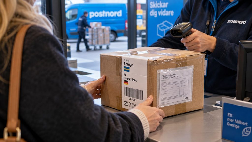 Skicka paket utomlands 2026 från Sverige – PostNord, DHL, UPS: priser, tull och regler