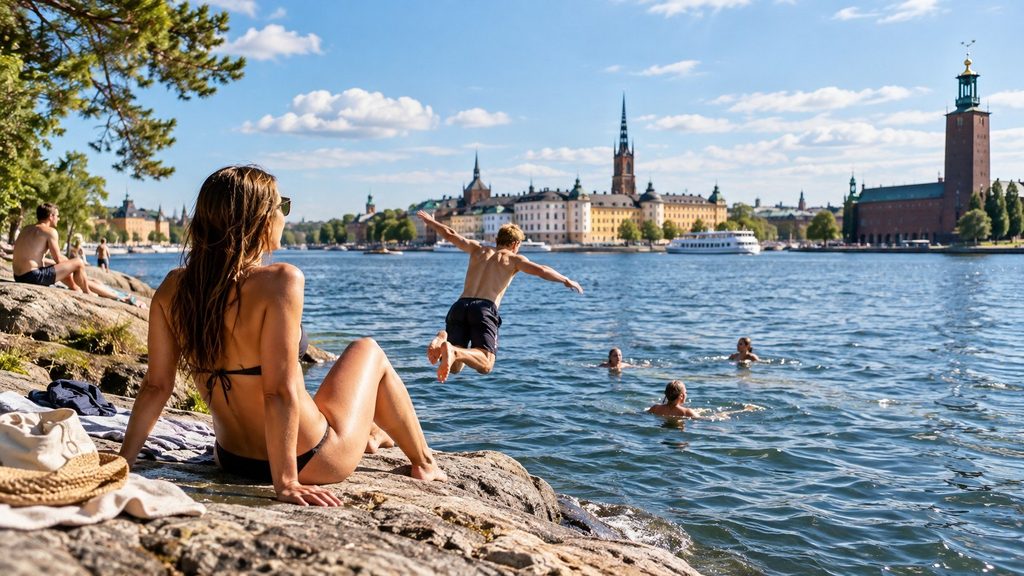 Bästa badplatser i Stockholm 2026 – topp 10 med strand, brygga och familjebad
