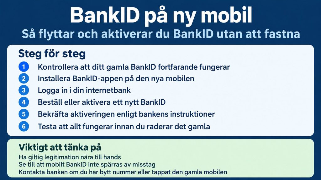 BankID på ny mobil – så flyttar och aktiverar du BankID utan att fastna