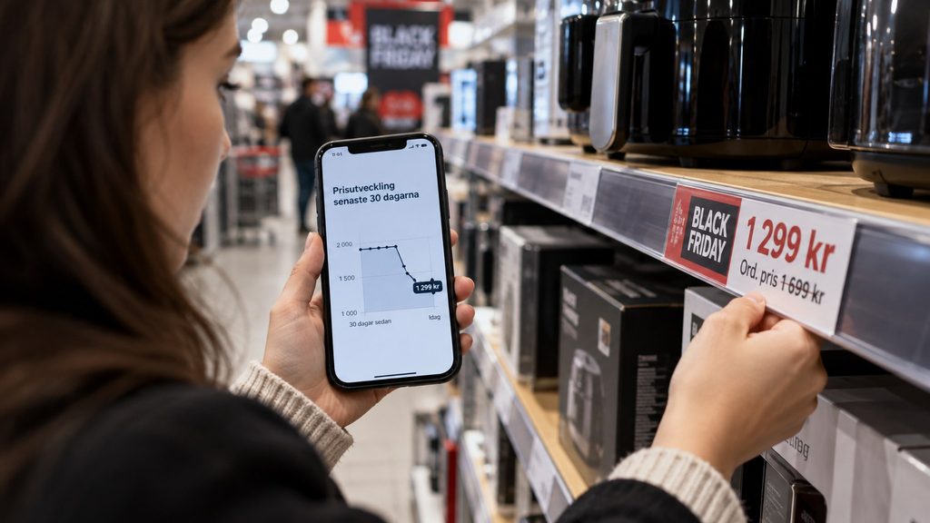 Höjt pris före Black Friday – så kontrollerar du lägsta priset på 30 dagar