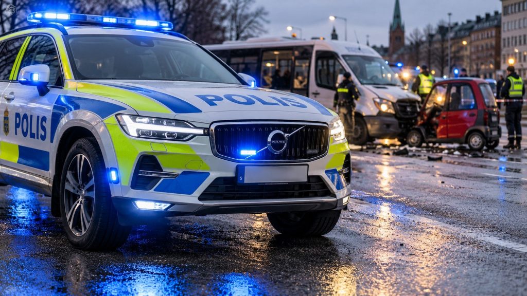 Två till sjukhus efter krock mellan minibuss och moped i Brandbergen Två kvinnor fördes till sjukhus efter en krock mellan en minibuss och en mopedbil på Söderbyleden i Brandbergen. Föraren misstänks för trafikbrott.