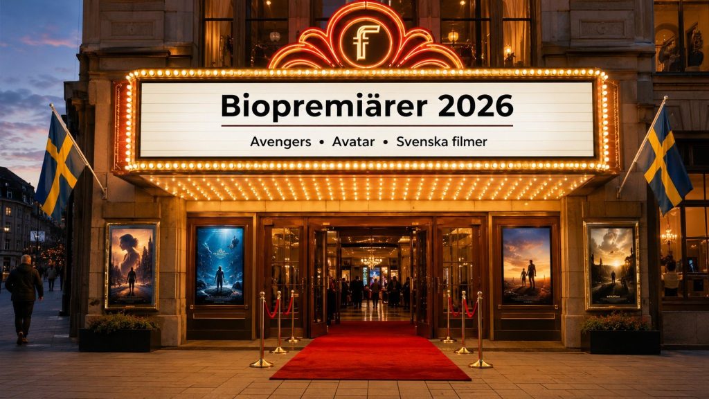 Biopremiärer 2026 i Sverige – Avengers, Avatar och svenska filmer med bekräftade datum