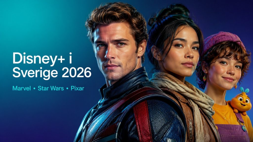 Disney+ Sverige 2026 – se priser, abonnemang och aktuella titlar från Marvel, Star Wars och Pixar samt vad som kommer senare under året.