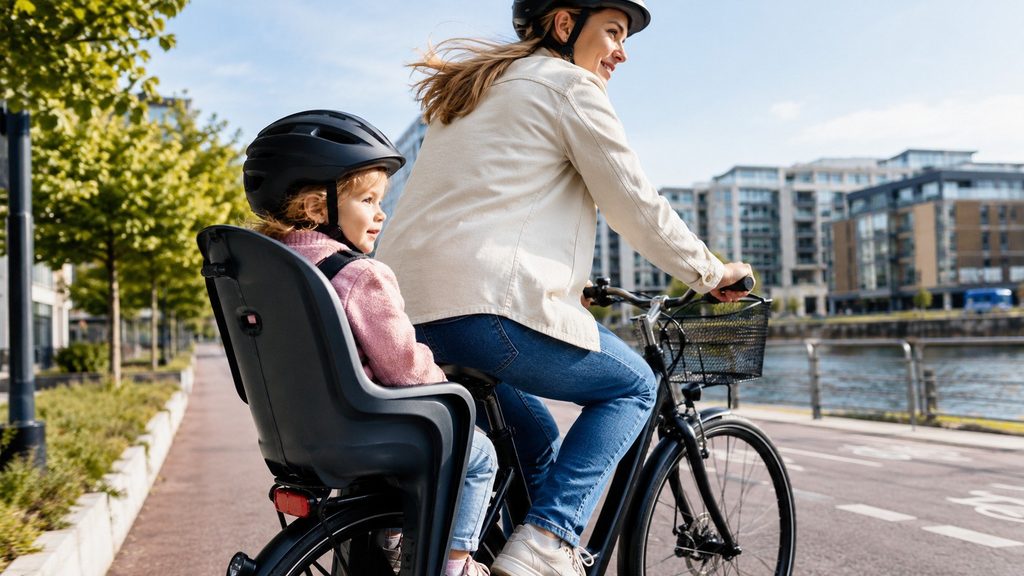 Cykla med barn 2026 – regler för cykelstol, cykelvagn och hjälm i Sverige
