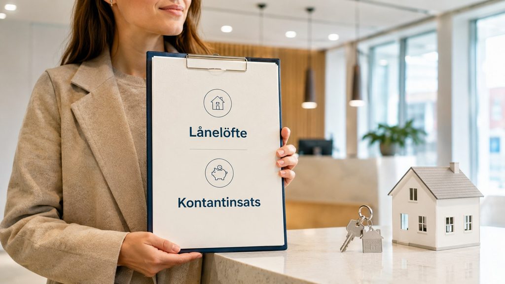 Köpa bostad i Sverige 2026 – lånelöfte, kontantinsats och budgivning steg för steg