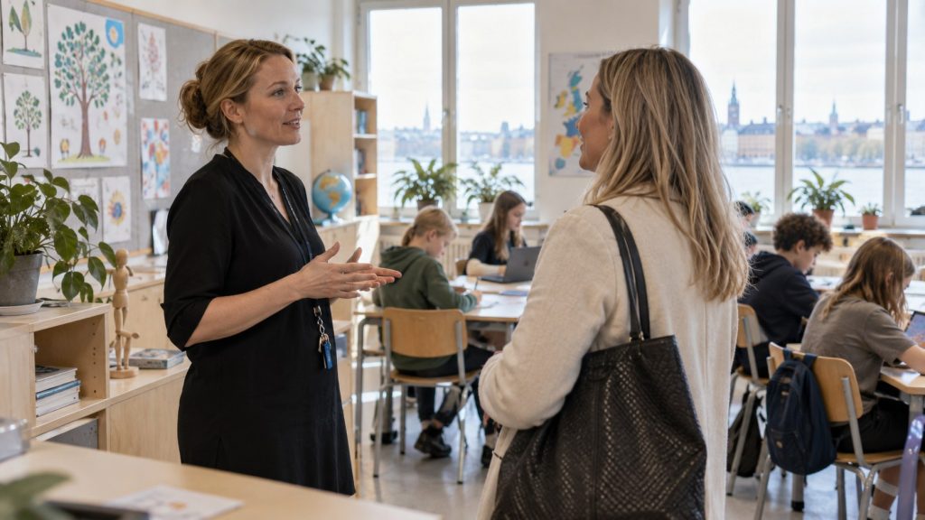 Friskolor och kommunala skolor i Stockholm 2026 jämförs: antagning, kötid, närhet, trygghet och resultat. Se vad familjer bör kontrollera före skolvalet och hur ansökan går till i staden.