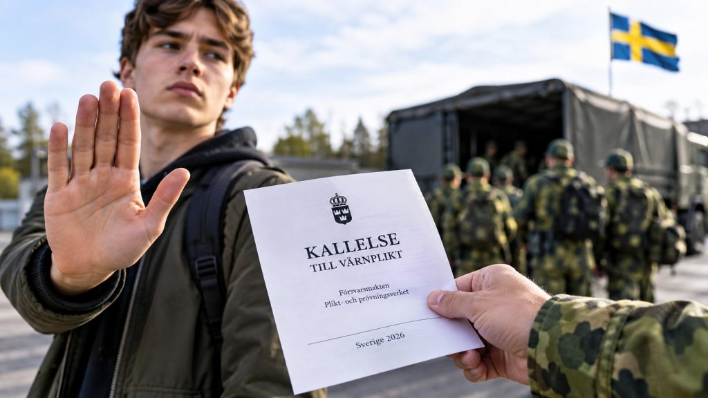 Vad händer om du vägrar värnplikten 2026? Se vad svensk lag säger om mönstring, utebliven tjänstgöring, böter, fängelse, vapenfri tjänst, uppskov, avbrott och hur beslut överklagas.