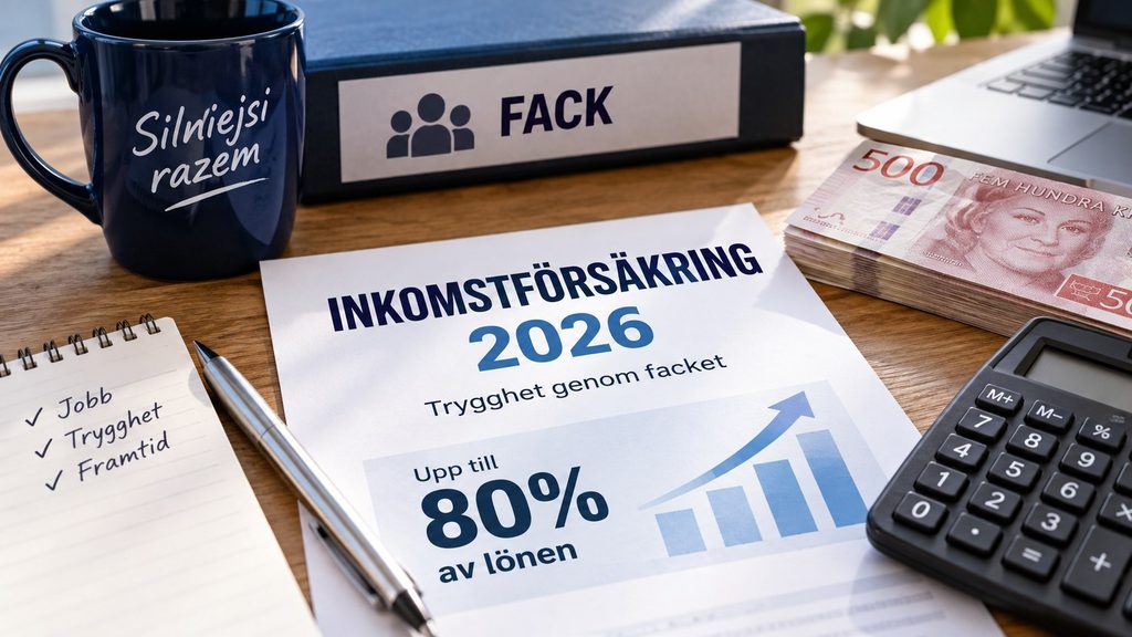 Inkomstförsäkring 2026: så får du upp till 80 % av lönen via facket